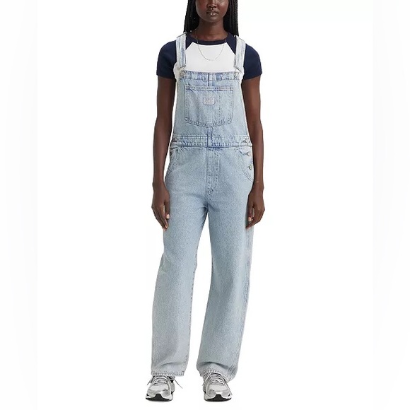 Levi’s vintage style denim overalls dungarees light denim shopbop XS - Picture 2 of 6